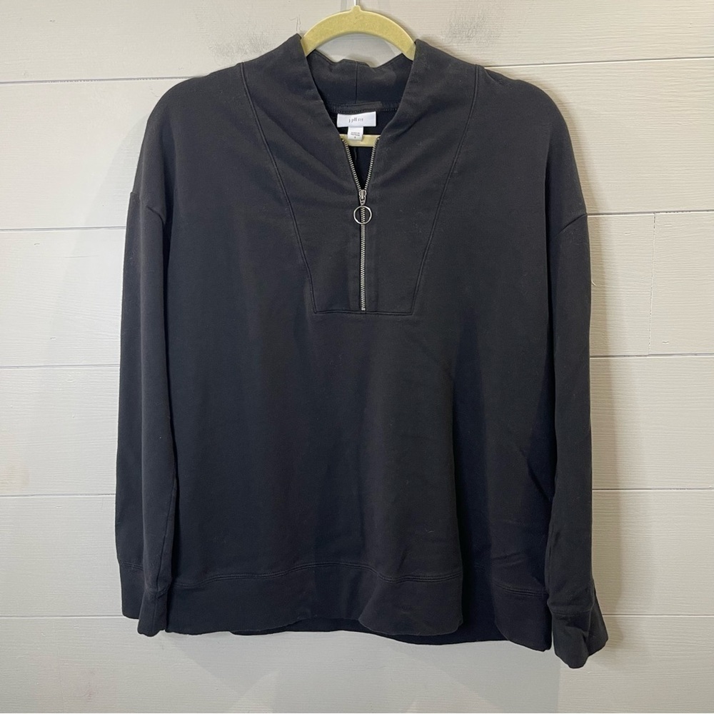 J. Jill Fit Black Quarter Zip Lightweight Pull Over Size Small